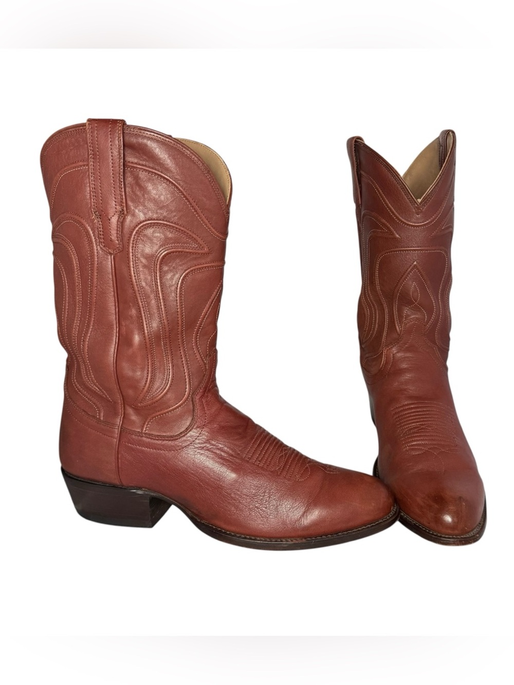 Tecovas Men’s Cartwright Leather Cowboy Boots Hazelnut Round Toe Western 11.5 D